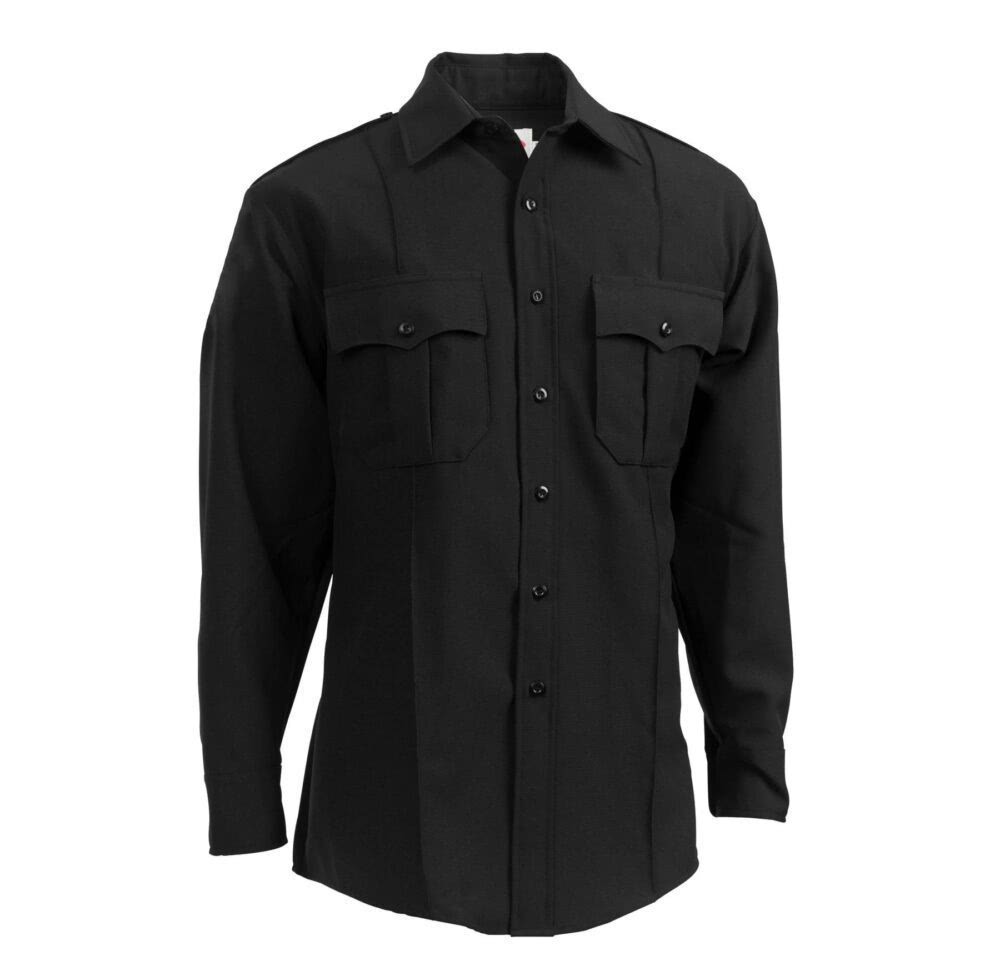 Elbeco TexTrop2 Long Sleeve Shirt - Black, 14 x 33