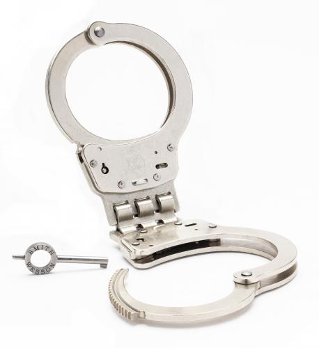 Smith & Wesson Model 300 Hinged Handcuffs - Blue or Nickel - Tactical & Duty Gear