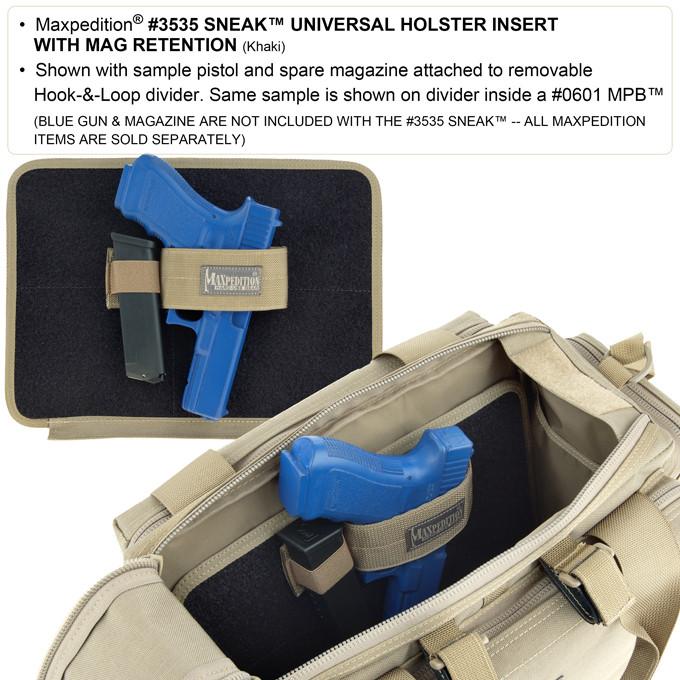 Maxpedition Sneak Universal Holster Insert with Mag Retention - Tactical & Duty Gear