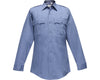 Flying Cross Duro Poplin Poly/Cotton Men's Long Sleeve Uniform Shirt with Sewn-In Creases 35W54 - Marine Blue, 18.5 x 38-39