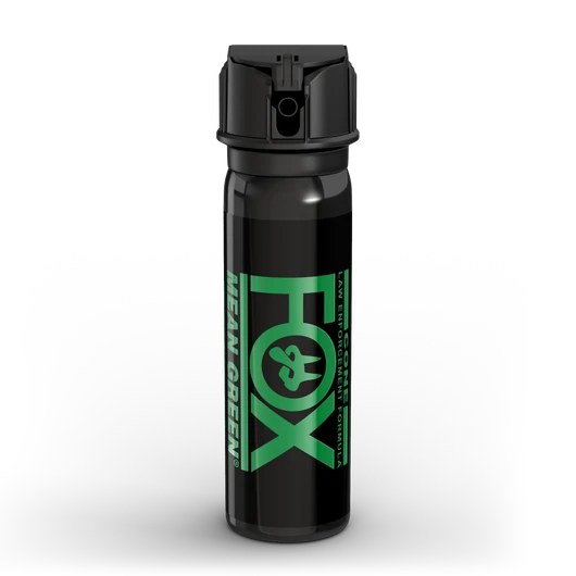 Fox Labs International Mean Green Defense Spray 3oz., 6% OC, Flip Top, Medium Cone Fog Spray Pattern 36MGC - Tactical & Duty Gear