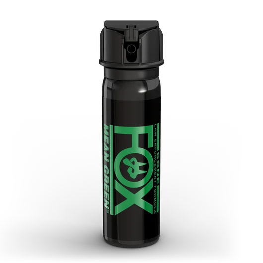 Fox Labs International Mean Green Defense Spray 3oz., 6% OC, Flip Top, Medium Cone Fog Spray Pattern 36MGC - Tactical &amp; Duty Gear