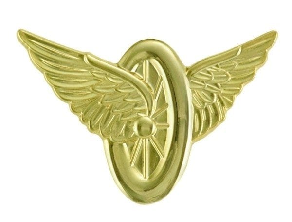 Hero’s Pride Wheel &amp; Wings Lapel Pin (Pair) - Rank Insignia