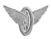Hero&#8217;s Pride Wheel &amp; Wings Lapel Pin (Pair) - Rank Insignia