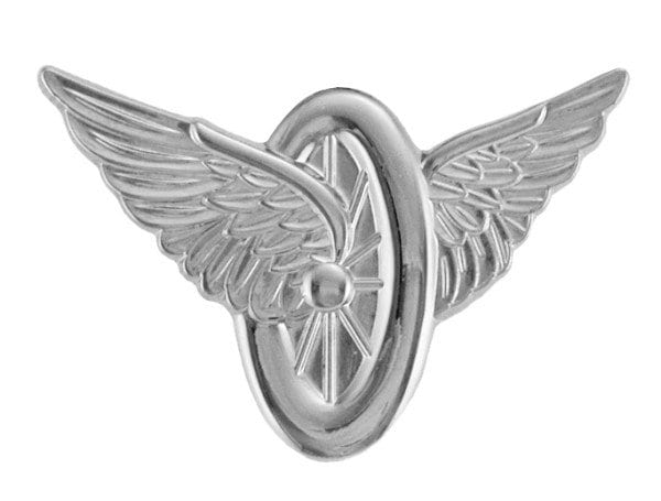 Hero’s Pride Wheel &amp; Wings Lapel Pin (Pair) - Rank Insignia