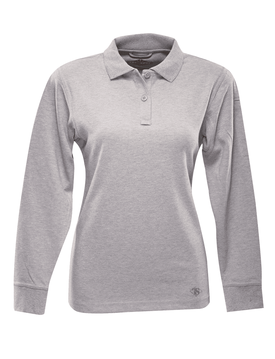 TRU-SPEC Women's Long Sleeve Original Polo - Heather Gray, XL
