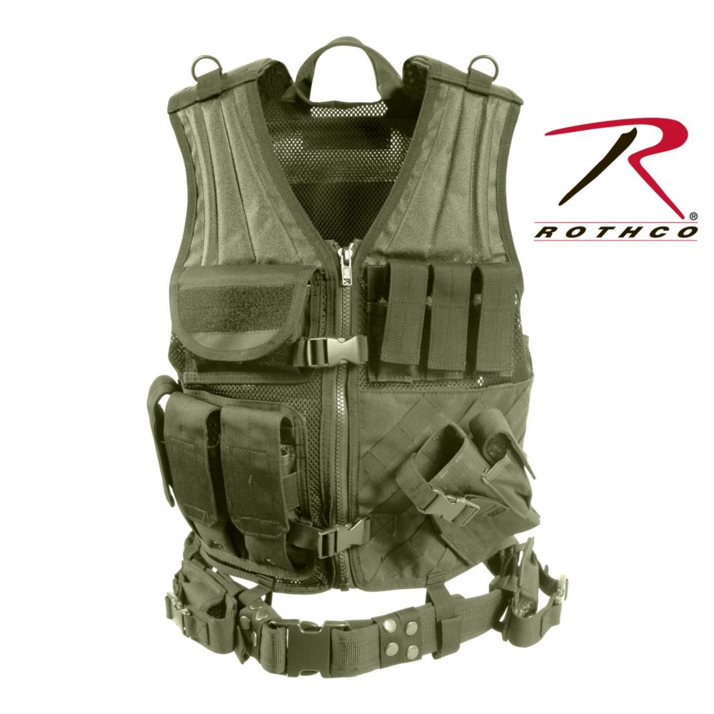 Rothco Cross-Draw MOLLE Olive Drab Tactical Vest 4591 - Tactical Vests