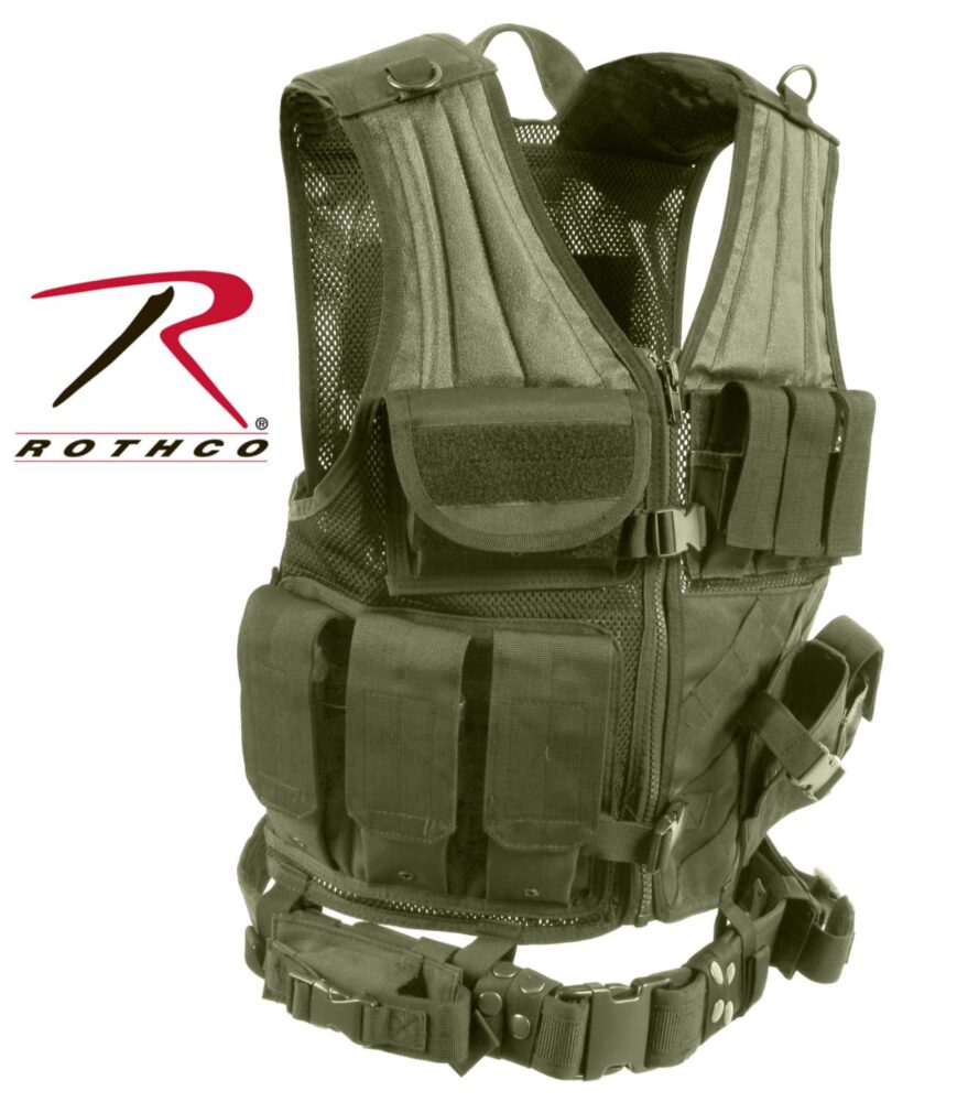 Rothco Cross-Draw MOLLE Olive Drab Tactical Vest 4591 - Tactical Vests