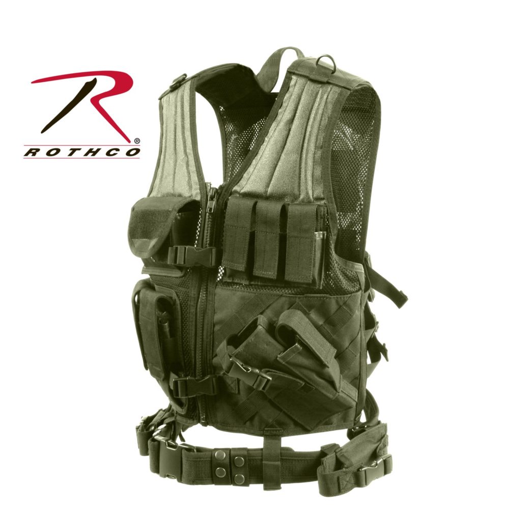 Rothco Cross-Draw MOLLE Olive Drab Tactical Vest 4591 - Tactical Vests