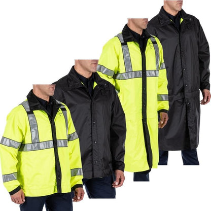 5.11 Tactical Multi-Length Short/Long Reversible Hi-Vis Raincoat 48125 - Clothing &amp; Accessories