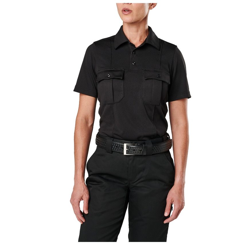 5.11 Tactical Womens Class A Uniform Short Sleeve Polo 61328 - Black, L