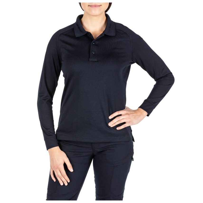 5.11 Tactical Women's Performance Long Sleeve Polo 62408 - Dark Navy, L