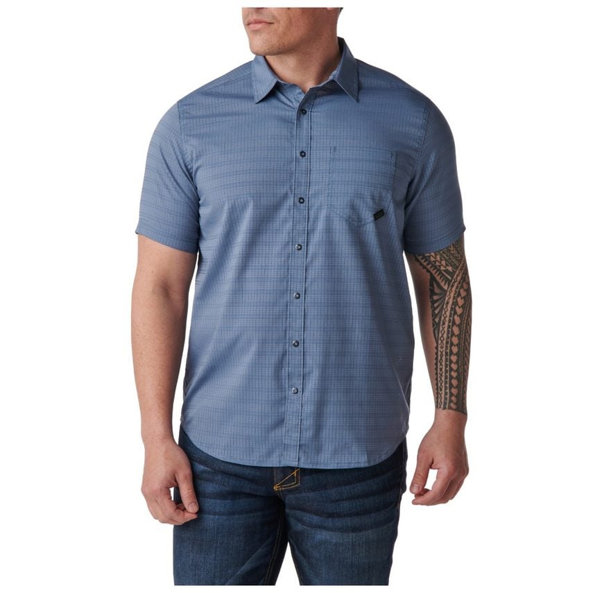 5.11 Tactical Aerial Short Sleeve Shirt 71378 - Grey Blue, 2XL