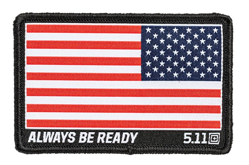 5.11 Tactical Reverse USA Flag Woven Patch 81293 - Red