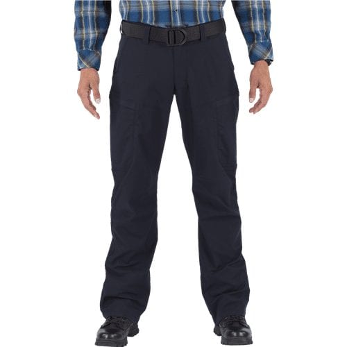 5.11 Tactical Apex Pant in Dark Navy, front view of the men's cargo pant