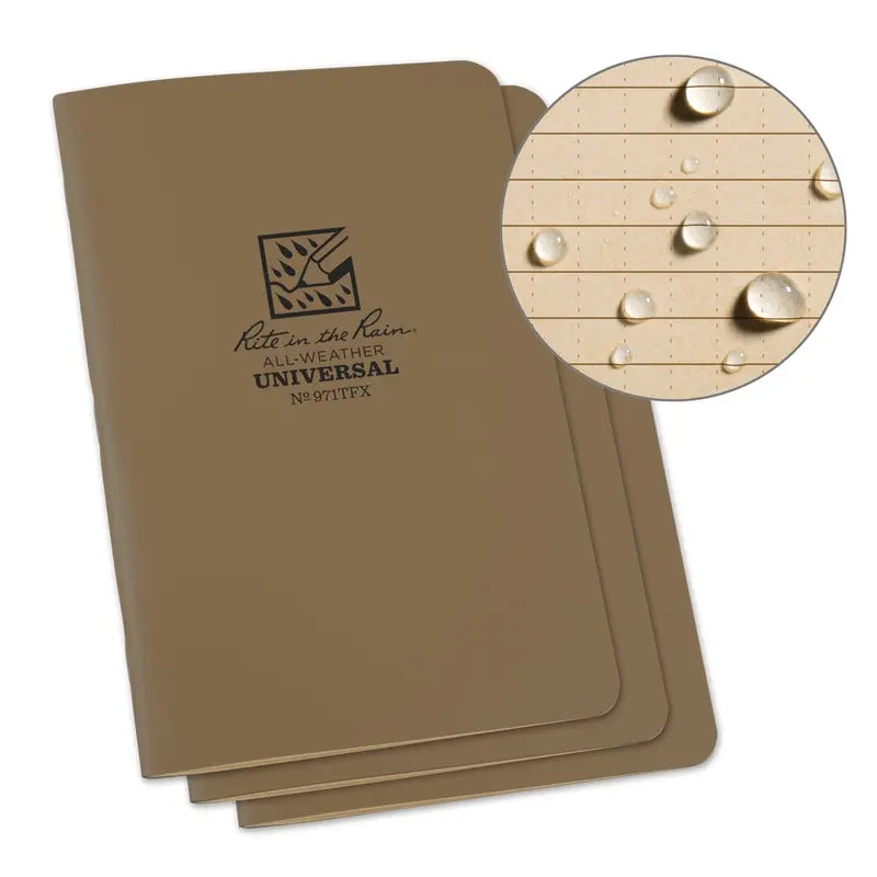 Rite in the Rain 3.25" x 4.625" Stapled Waterproof Notebooks 3-Pack - Newest Products