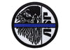 ASP Blue Line Patches - Black/White, Iron On