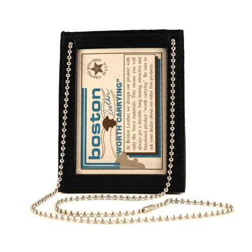 Boston Leather Neck Chain 2 Id-No Badge 5982-1 - Wallets