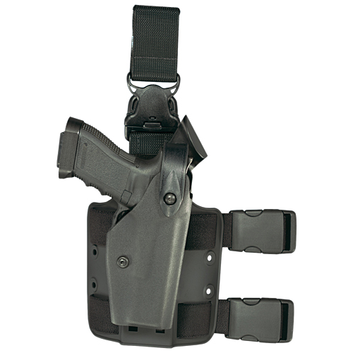 Safariland 6005-6 Double Strap Leg Shroud with Quick Release Leg Strap - Black, N/A