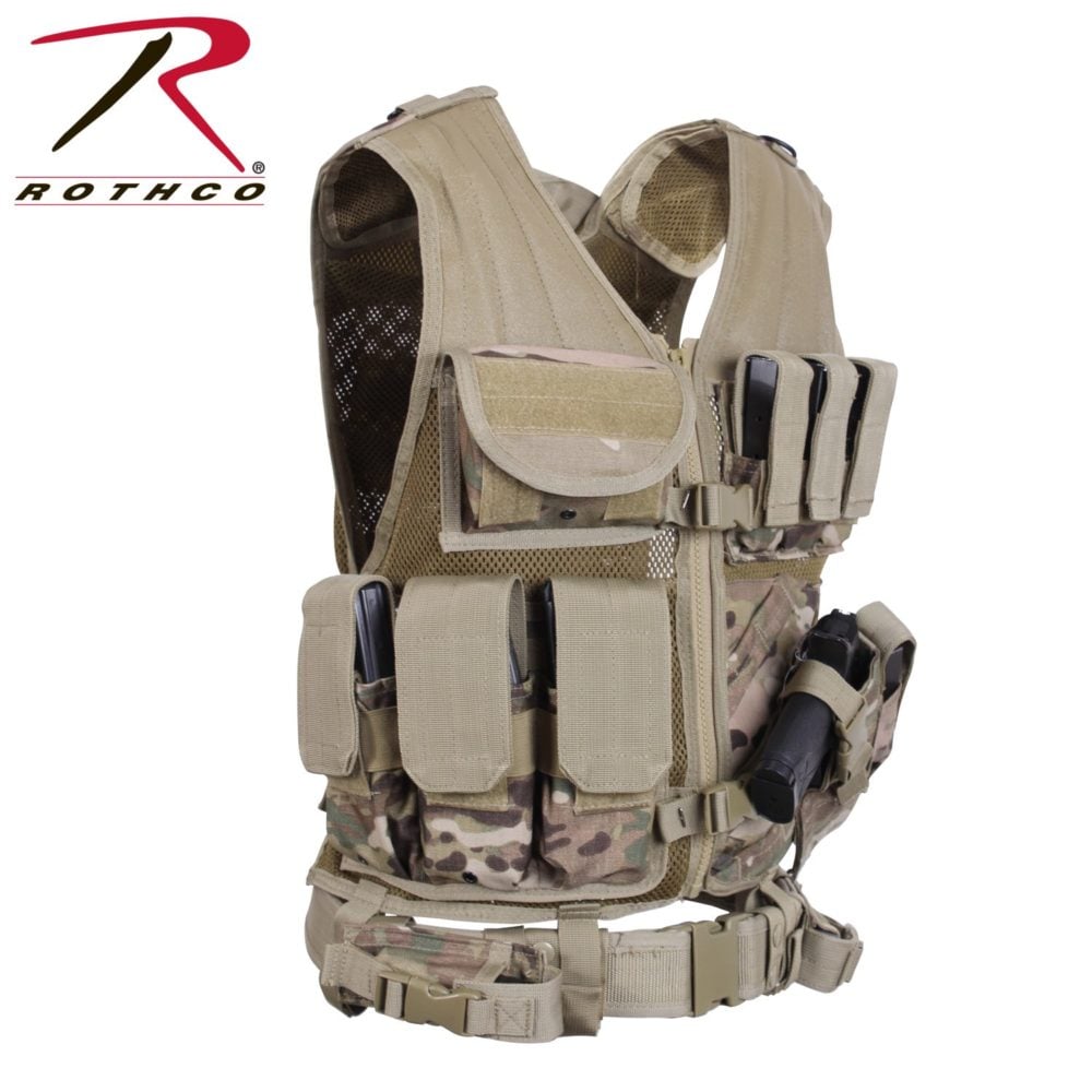 Rothco Cross-Draw MOLLE Multicam Tactical Vest 6384 - Tactical Vests