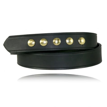 Boston Leather 1 1/2 Five-Snap Belt 6583-2-62-GLD - Clothing &amp; Accessories