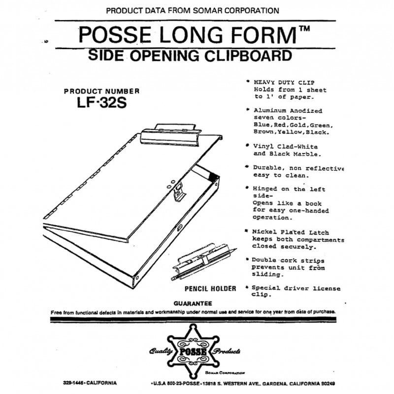 Posse Box Side Open Clipboard Box LF-32S - Notepads, Clipboards, &amp; Pens