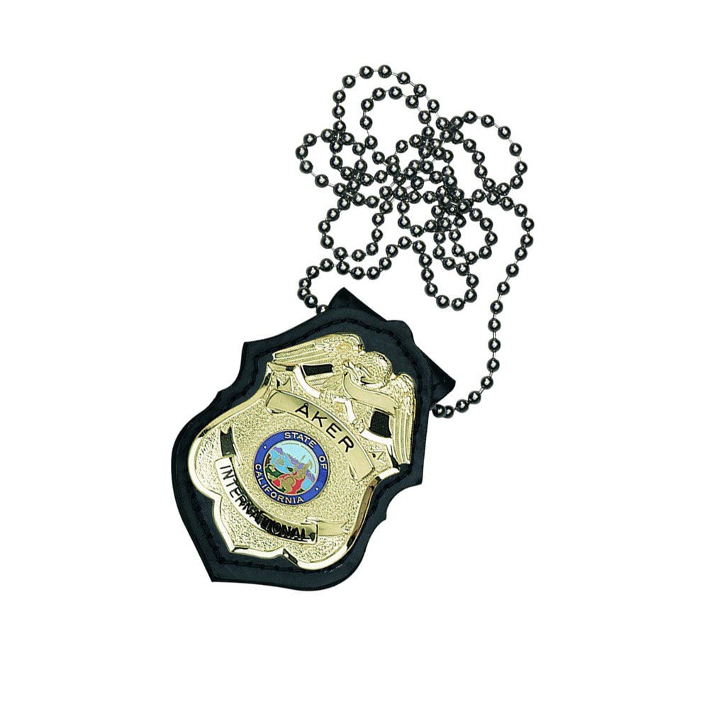 Aker Leather Recessed Federal Badge Holder 690 - Badge Clips