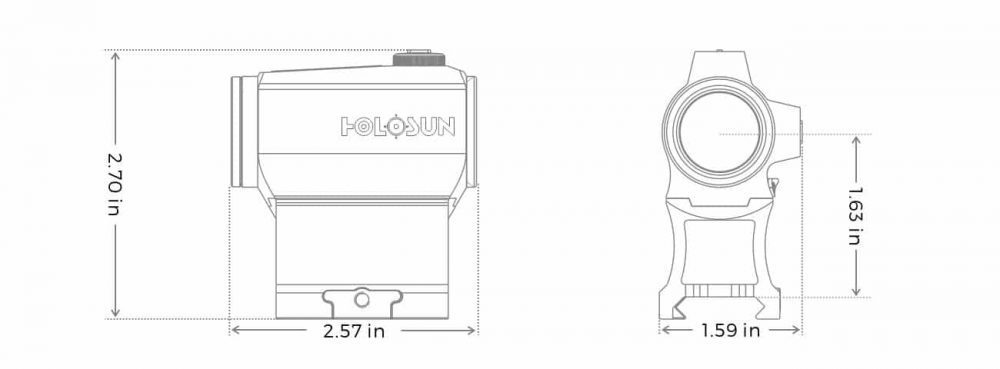 Holosun Elite Micro Green Dot Sight HE403C-GR - Shooting Accessories