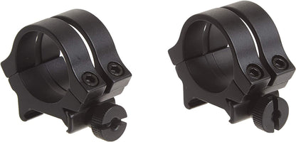 Weaver 1" Ring Quad Lock Medium Matte - Clam 49046 - Shooting Accessories