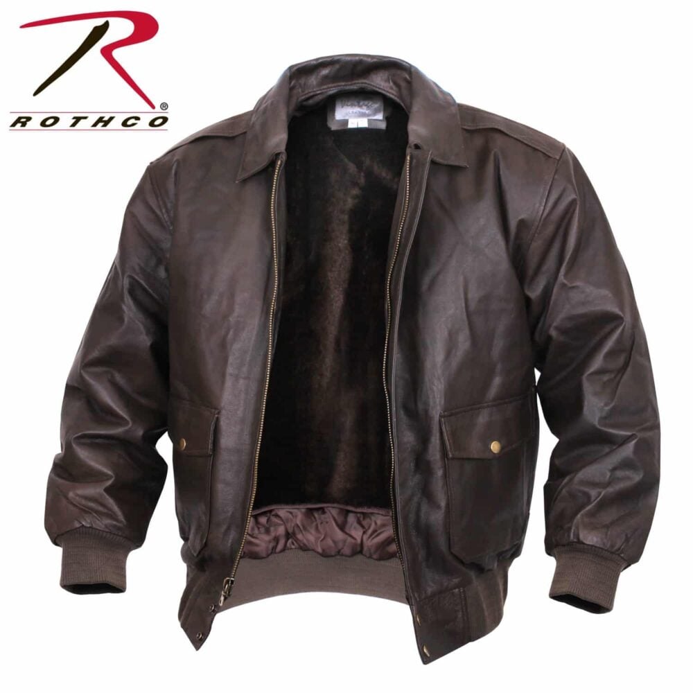 Rothco Classic A-2 Genuine Nappa Leather Flight Jacket 7577 - Clothing & Accessories