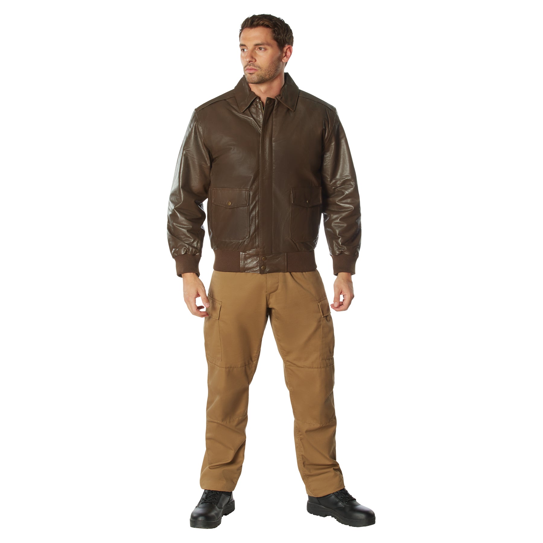 Rothco Classic A-2 Genuine Nappa Leather Flight Jacket 7577 - Clothing &amp; Accessories
