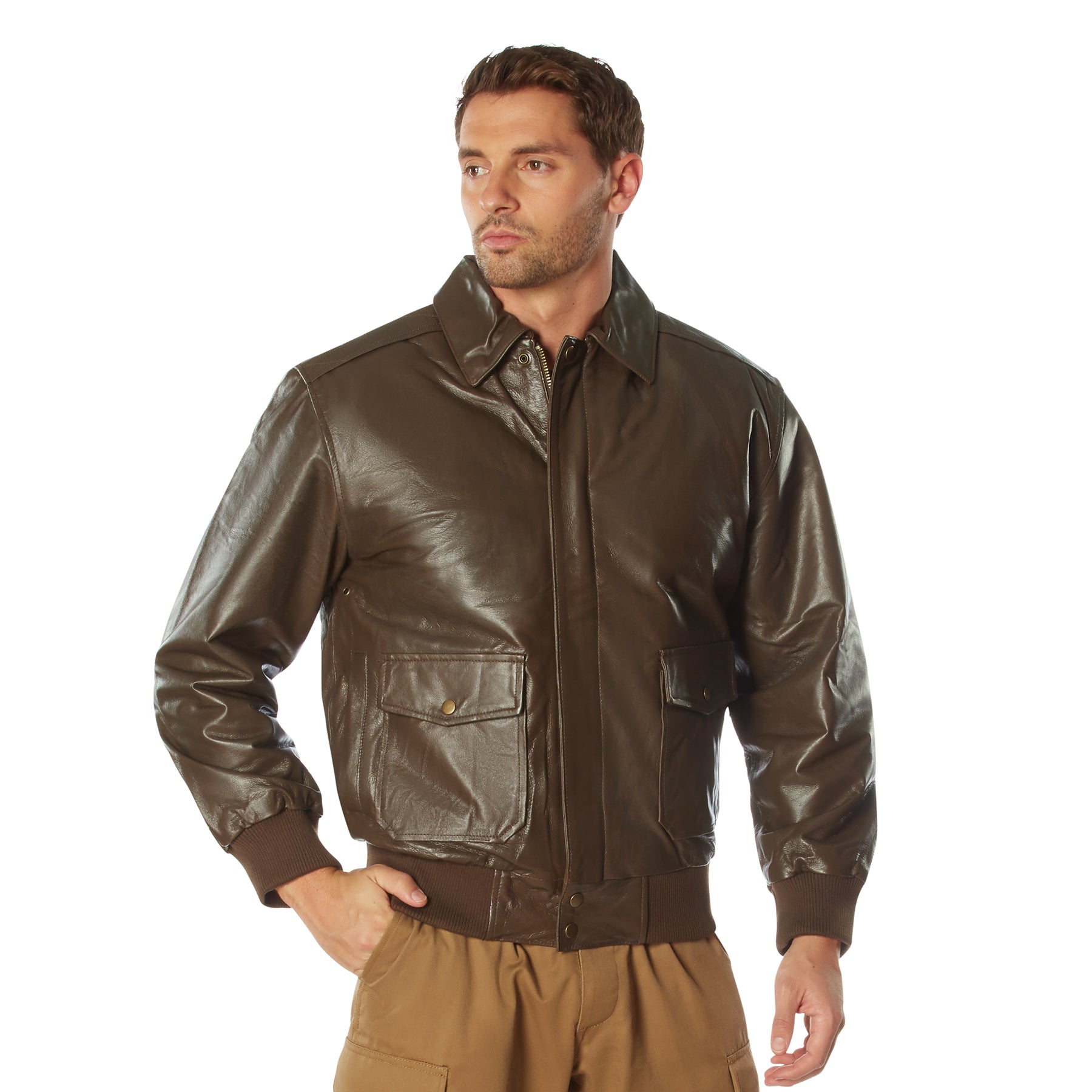 Rothco Classic A-2 Genuine Nappa Leather Flight Jacket 7577 - Clothing &amp; Accessories