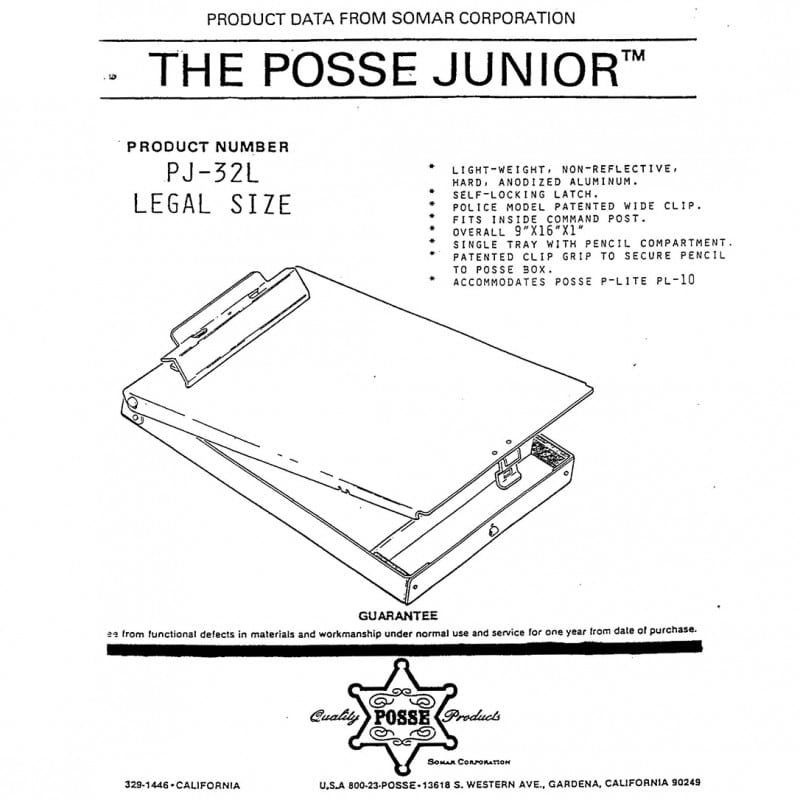 Posse Box Posse - Jr. Legal Bottom Open PB-PJ32L - Notepads, Clipboards, &amp; Pens