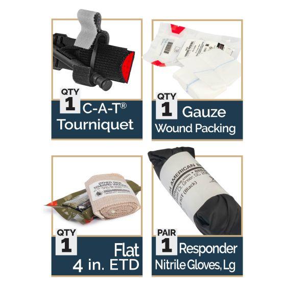 North American Rescue Individual Patrol Officer Kit (IPOK) with S-Rolled Gauze 80-0167 - Newest Products