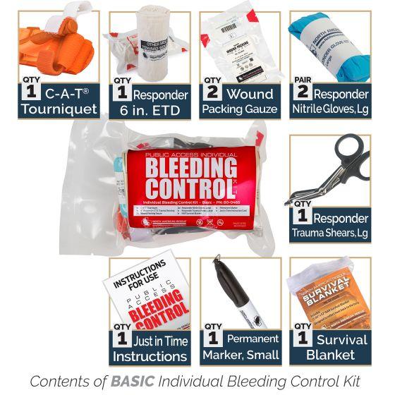 North American Rescue Individual Bleeding Control Kit - ADVANCED - Vacuum Sealed 80-0467 - Newest Products