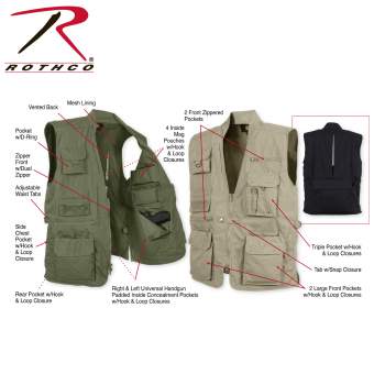 Rothco Plainclothes Concealed Carry Vest 8567 - Tactical Vests