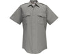 Flying Cross Command 100% Polyester Men's Short Sleeve Uniform Shirt with Zipper 85R77Z/87R78Z - Gray, 15.5"