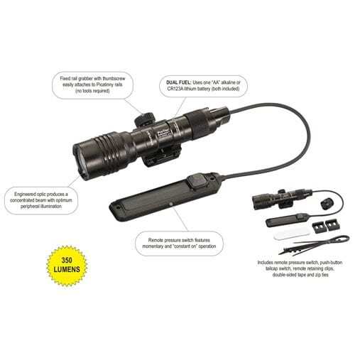 Streamlight Black, Weapon-Mounted Flashlight 88058 - Tactical & Duty Gear