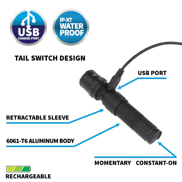 Nightstick USB Rechargeable EDC Flashlight USB-320 - Tactical & Duty Gear