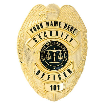 WCPB05 Custom Gold Shield Badge - Custom Badges