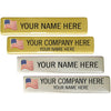 Patriotic Engraved Nameplate with USA Flag (One or Two Lines) - Nameplates