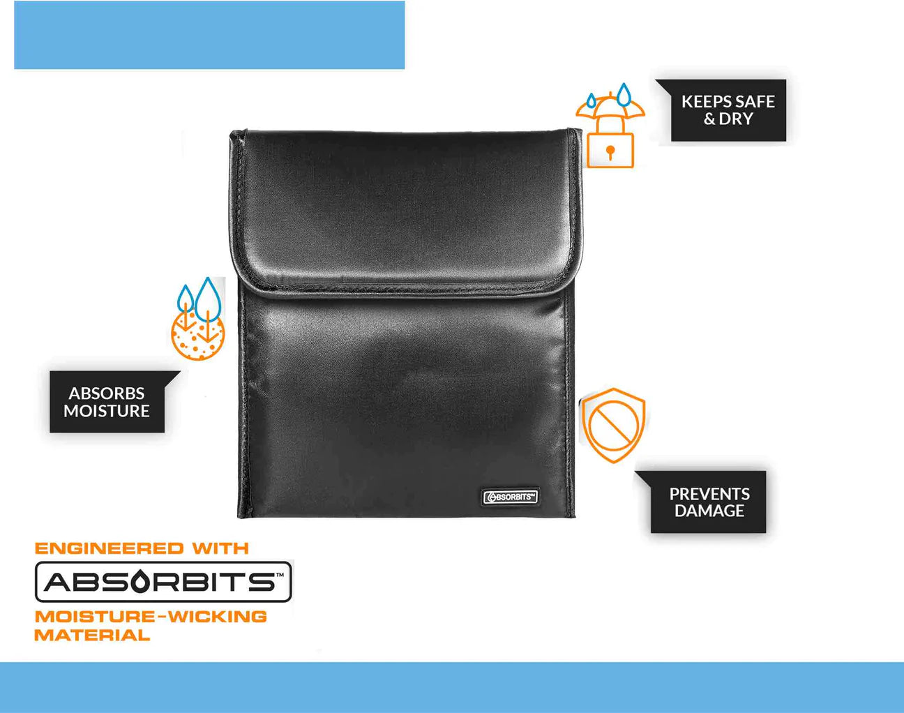 Bone-Dri Absorbits Wet Electronics Rescue Pouch (Large) - Newest Products