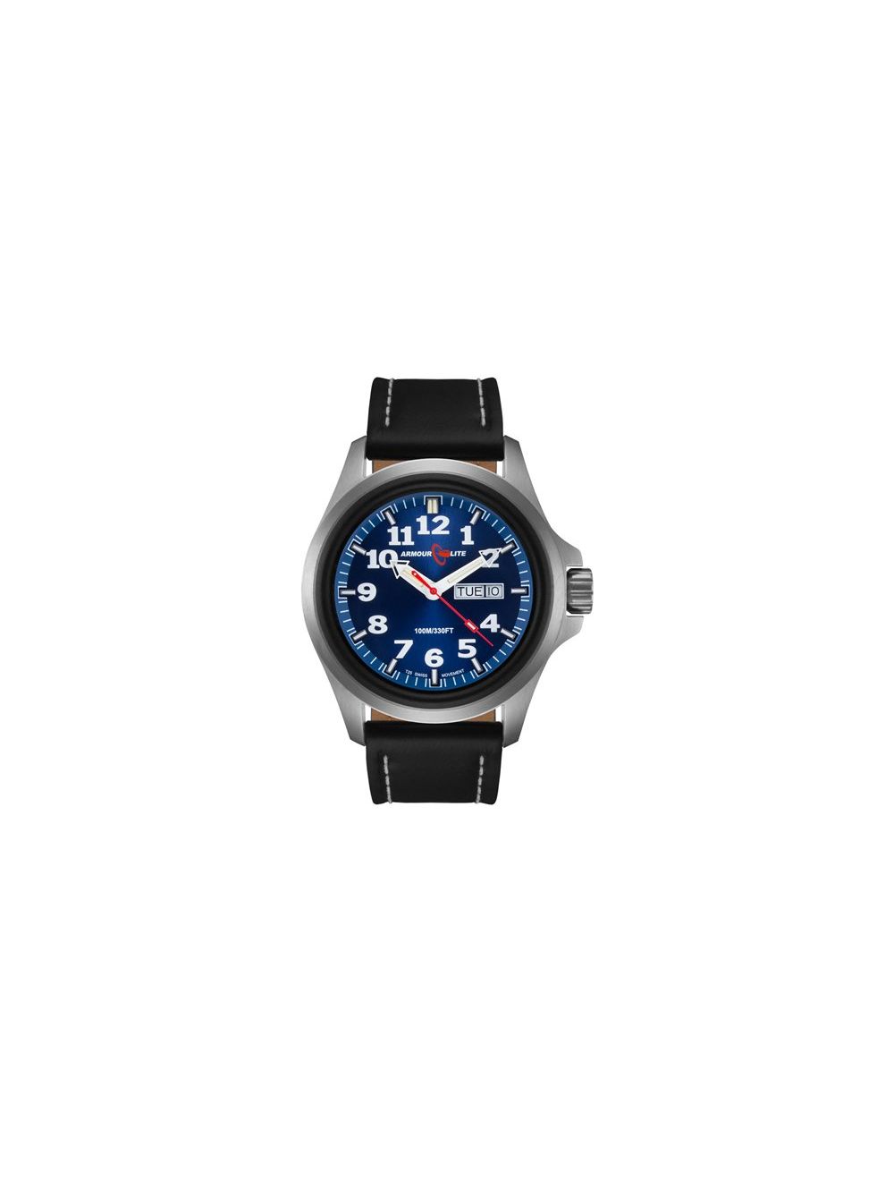 ArmourLite Officer Tritium Illuminated Watch - Blue, Black Leather