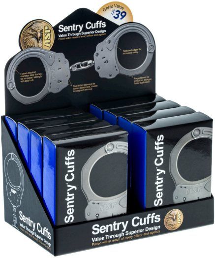 ASP Sentry Chain Handcuff - 8 Piece Self Merchandiser Display 81934 - Tactical & Duty Gear