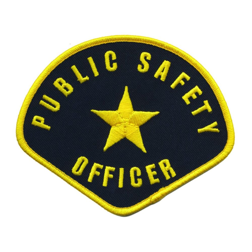 Public Safety Officer Shoulder Patch in Gold or Silver - Shoulder Patches