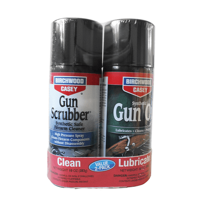 Birchwood Casey Gun Scrubber & Synthetic Gun Oil Aerosol Combo Pack BC-33302 - Shooting Accessories