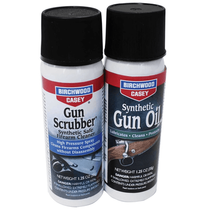 Birchwood Casey Gun Scrubber & Synthetic Gun Oil Aerosol Combo Pack, 1.25 fl. oz. Each BC-33329 - Shooting Accessories