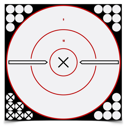 Birchwood Casey Shoot-N-C 12 Inch White / Black X Bull's-Eye, 5 Targets - 120 Pasters BC-34019 - Shooting Accessories