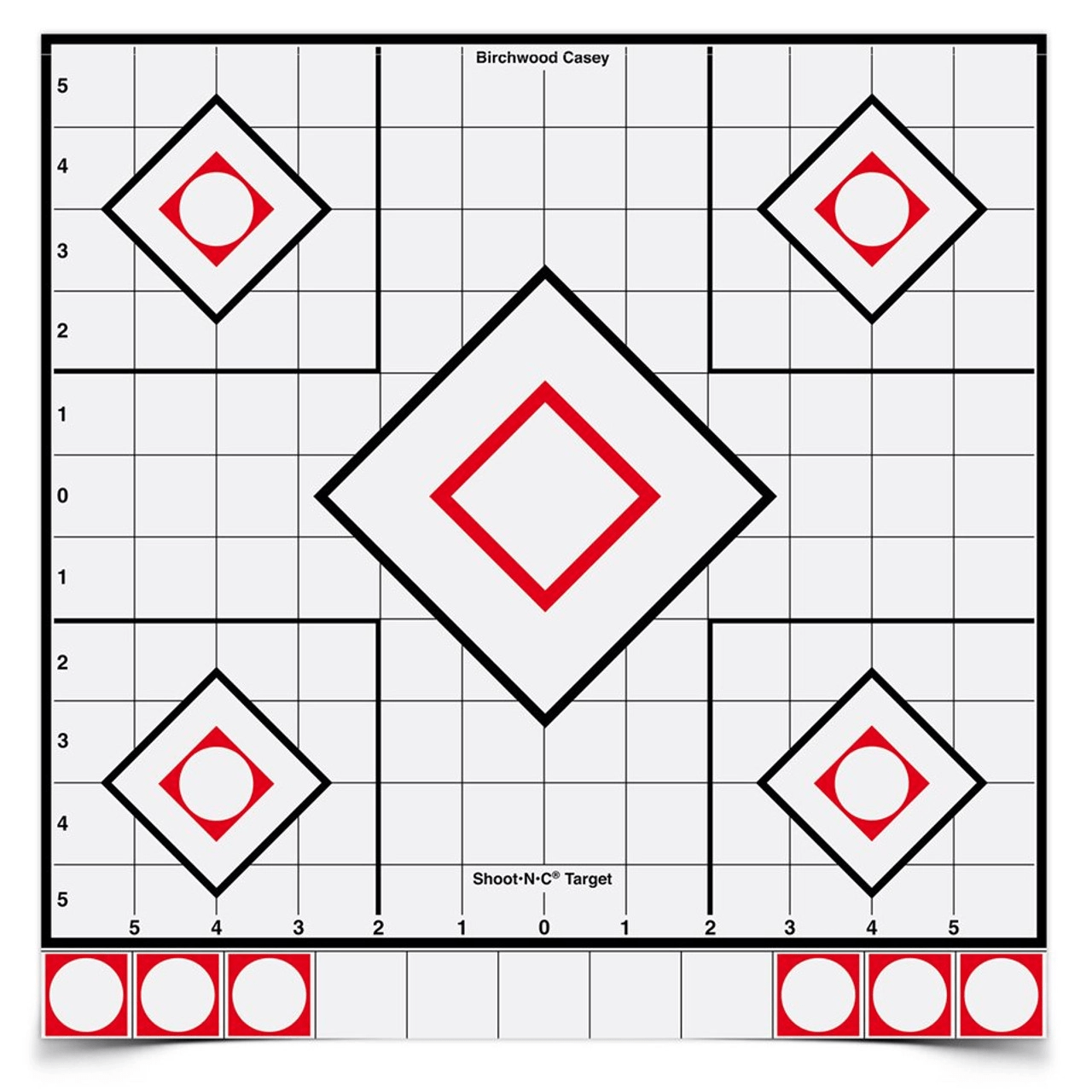 Birchwood Casey Shoot-N-C 12 Inch White / Black Sight-In - Shooting Accessories