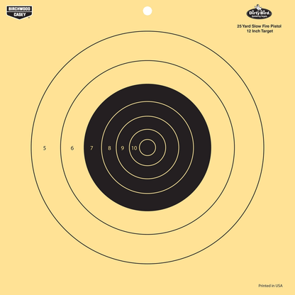 Birchwood Casey Dirty Bird 12 Inch 25 Yard Pistol Reactive Target - 12 Targets BC-35022 - Shooting Accessories